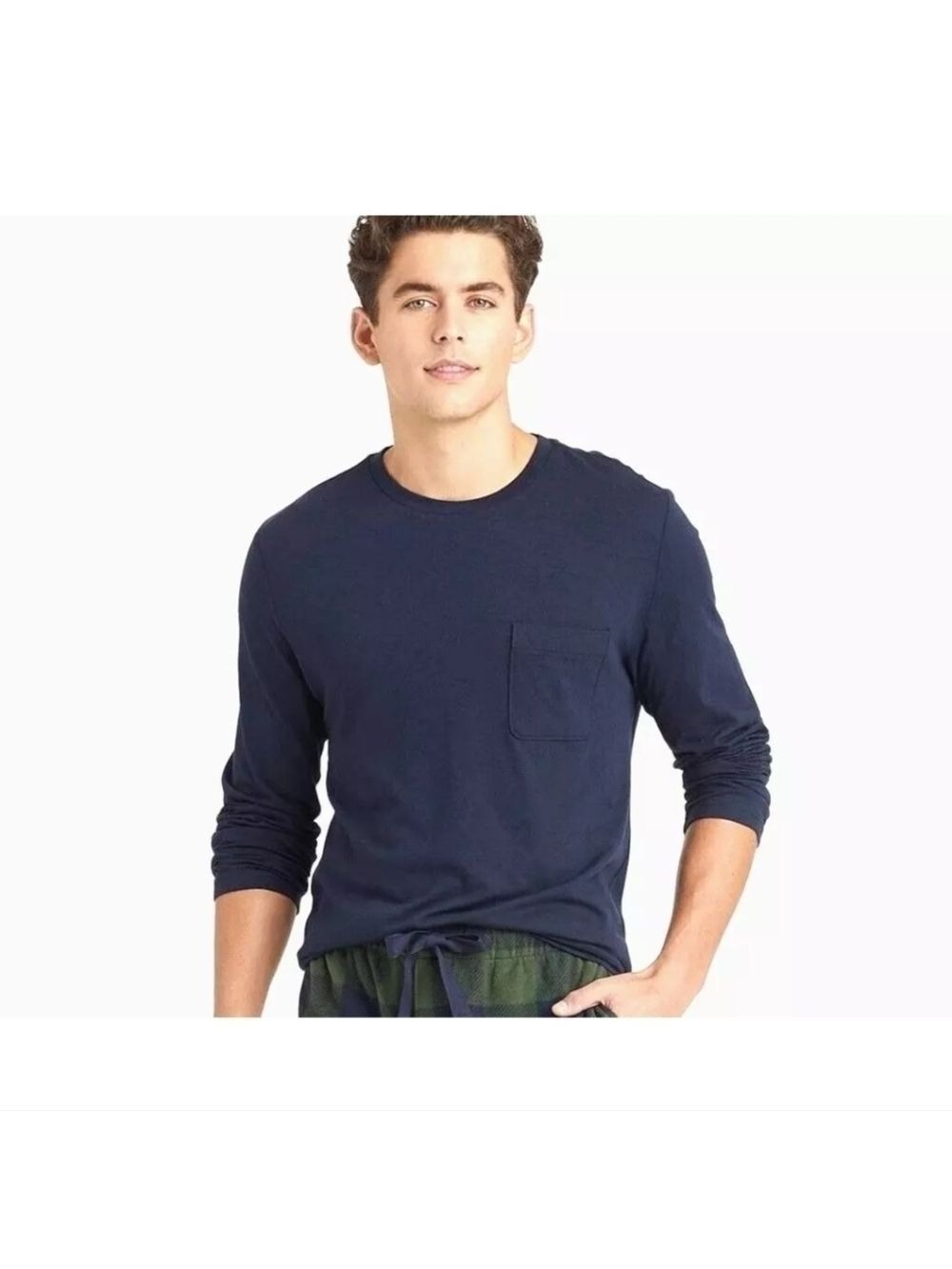 Goodfellow Mens Navy Crew Neck Pocket T Shirt Size Small